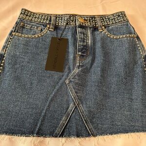 Kendall & Kylie mini skirt Denim with Silver Studs size 25